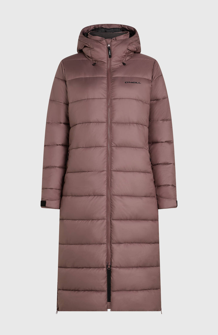 Lange Must-Have Steppjacke | Purple Gray