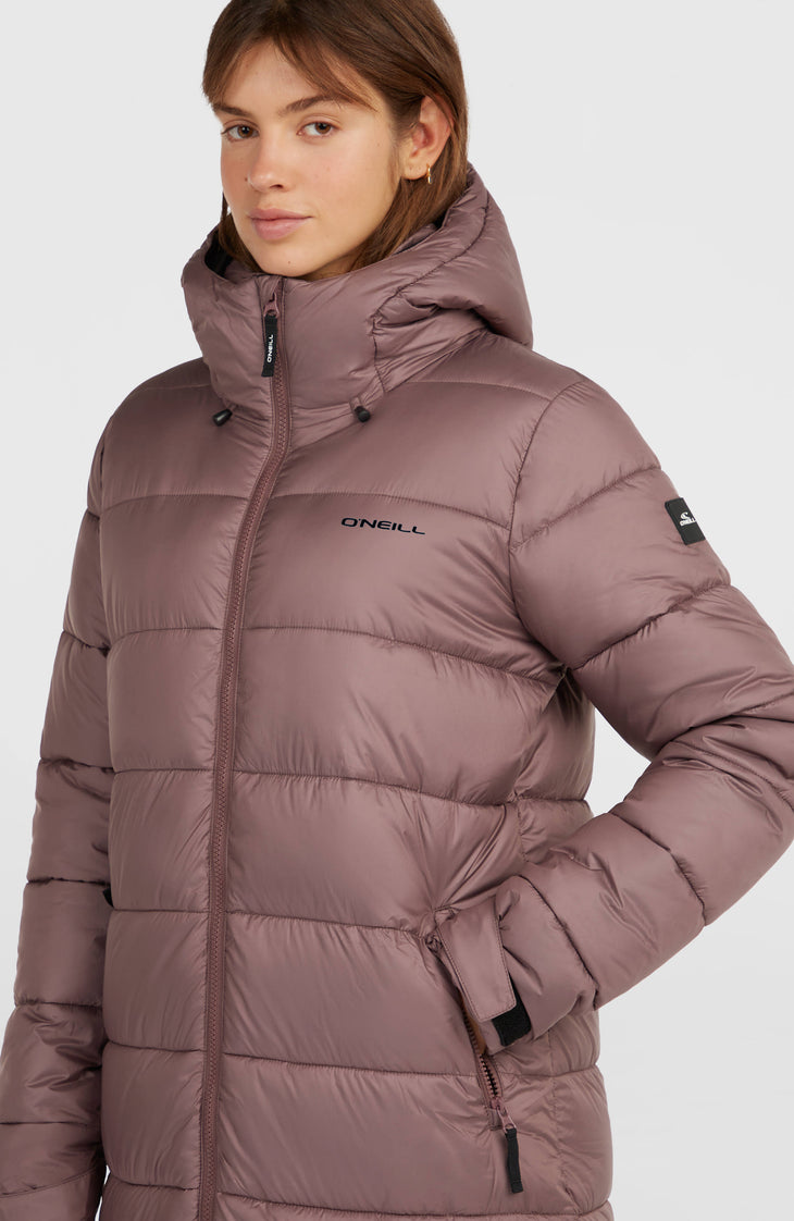 Lange Must-Have Steppjacke | Purple Gray