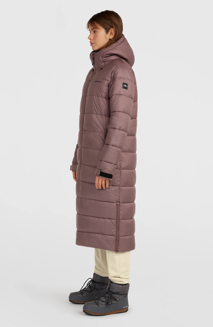 Lange Must-Have Steppjacke | Purple Gray