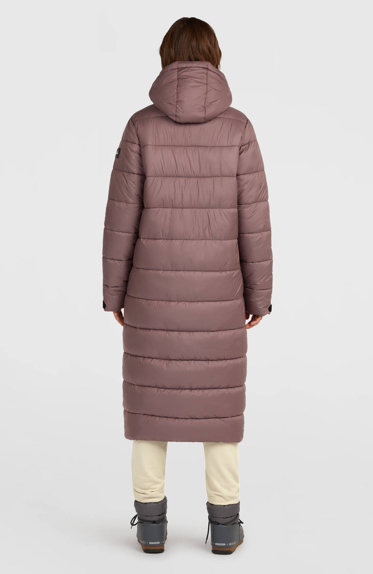 Lange Must-Have Steppjacke | Purple Gray