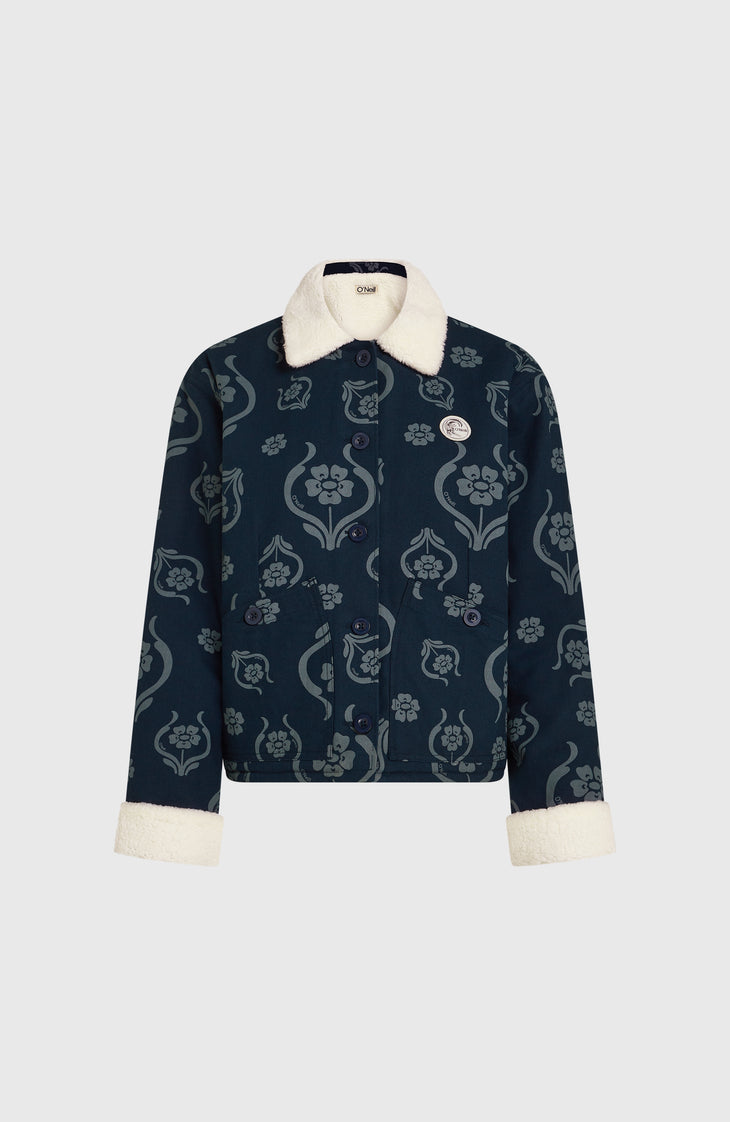O'Riginals Jacke mit Fleecefutter | Blue Artdeco Floral Jean