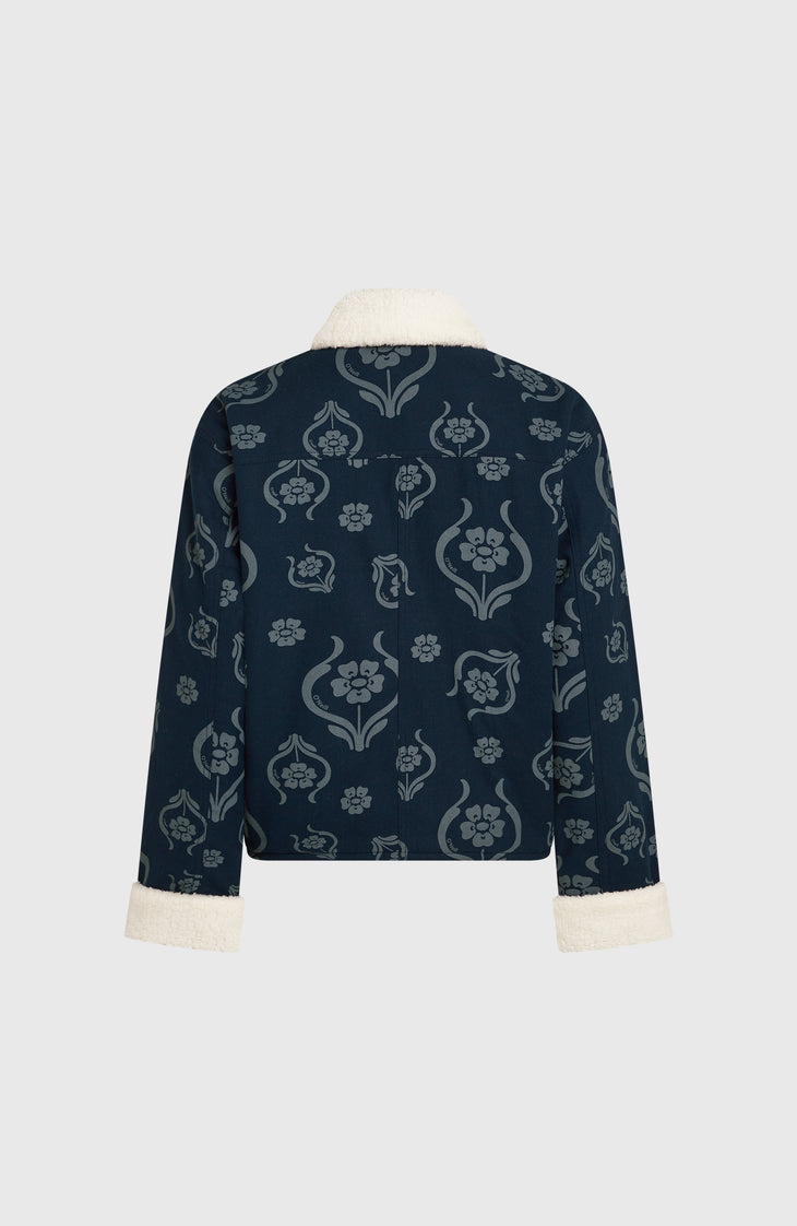 O'Riginals Jacke mit Fleecefutter | Blue Artdeco Floral Jean