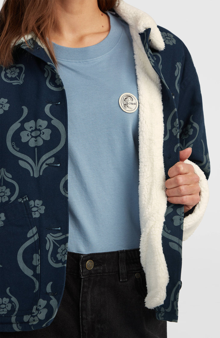 O'Riginals Jacke mit Fleecefutter | Blue Artdeco Floral Jean