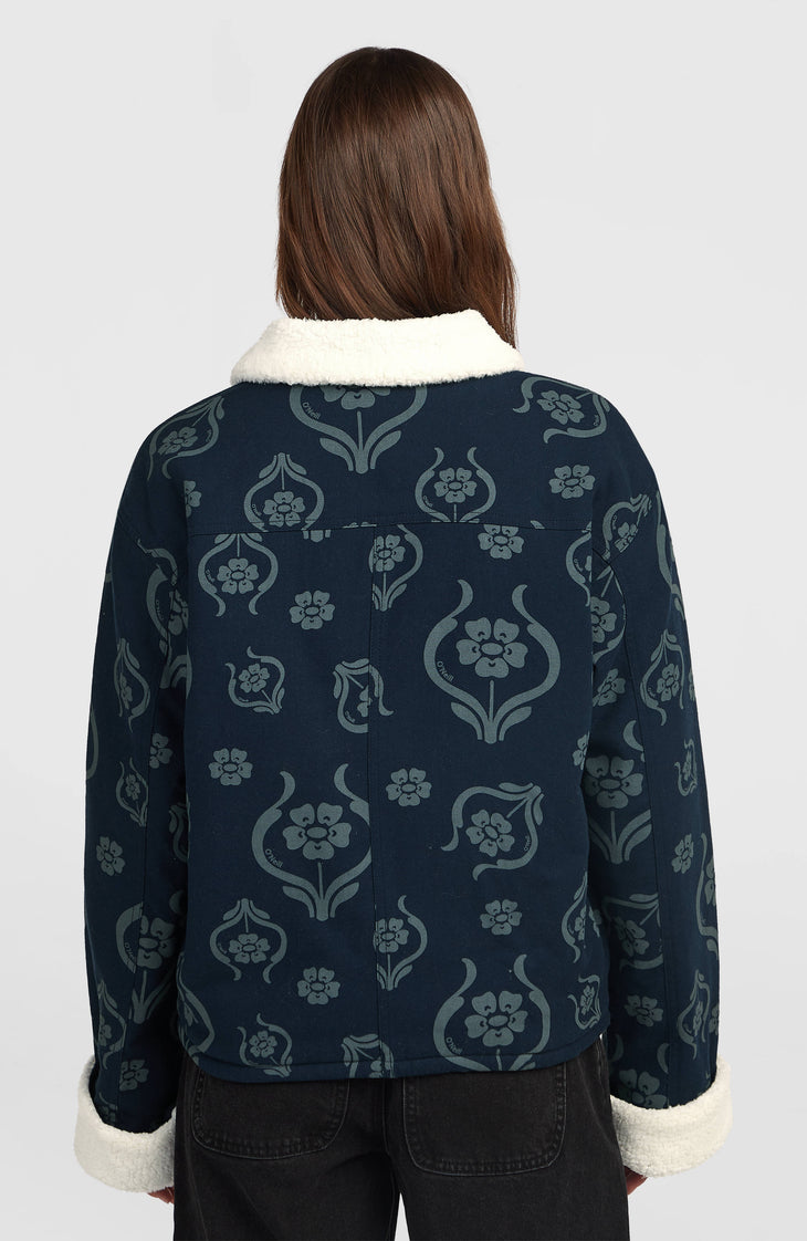 O'Riginals Jacke mit Fleecefutter | Blue Artdeco Floral Jean