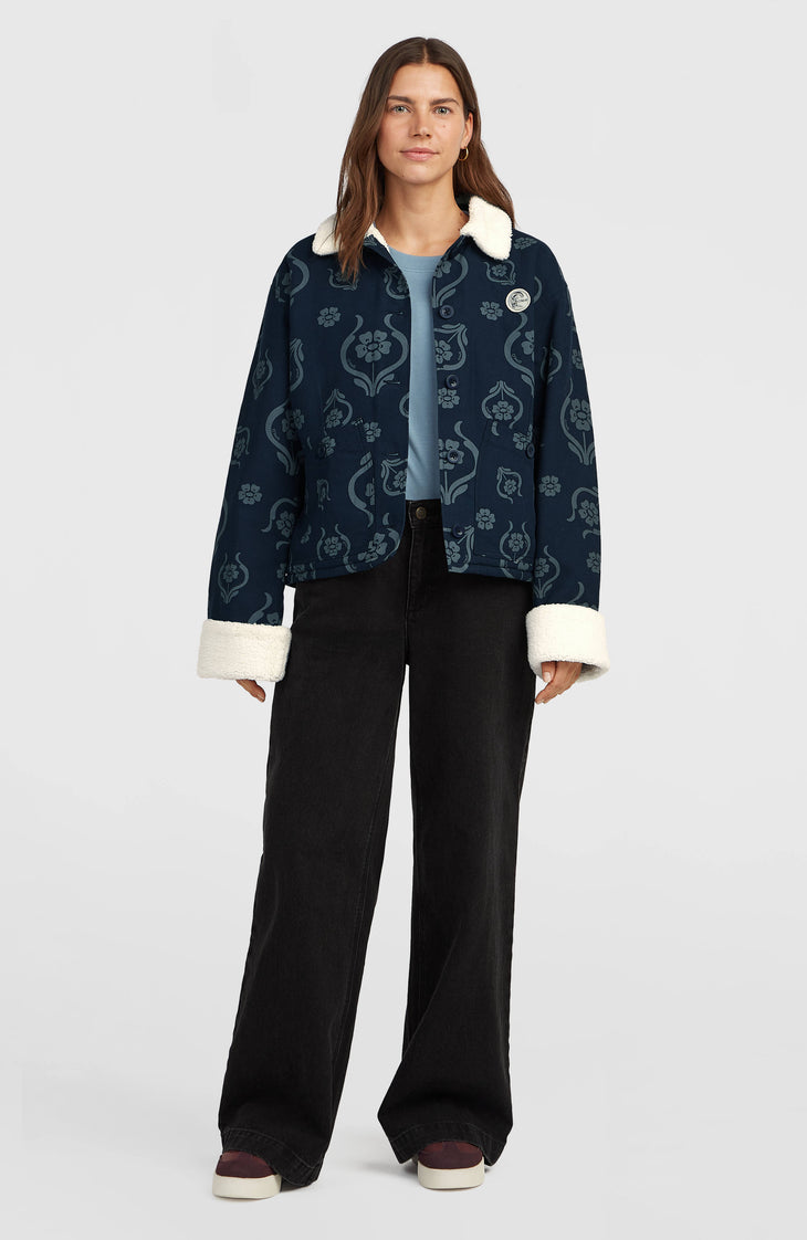 O'Riginals Jacke mit Fleecefutter | Blue Artdeco Floral Jean