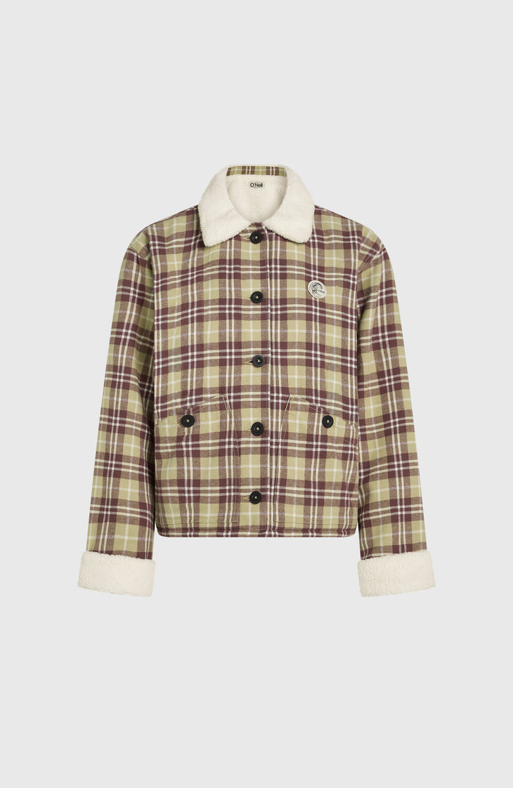 O'Riginals Jacke mit Fleecefutter | Beige Check Flannel