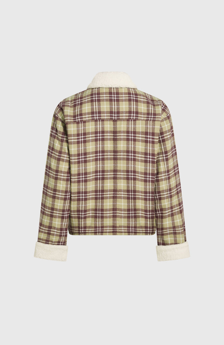 O'Riginals Jacke mit Fleecefutter | Beige Check Flannel