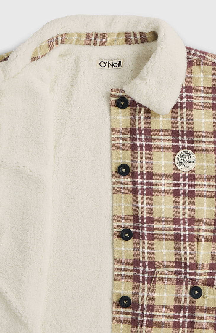 O'Riginals Jacke mit Fleecefutter | Beige Check Flannel