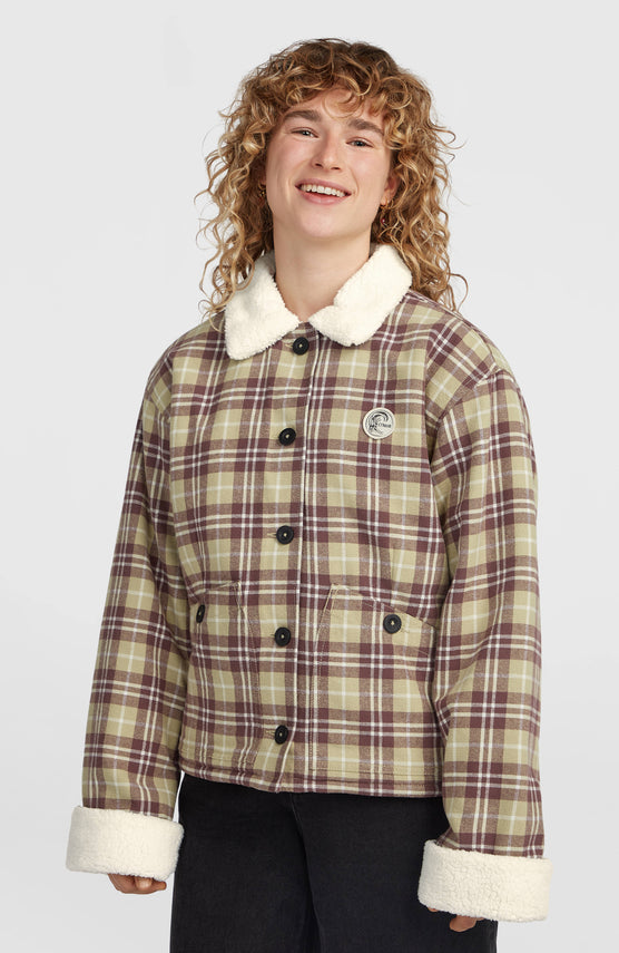 O'Riginals Jacke mit Fleecefutter | Beige Check Flannel