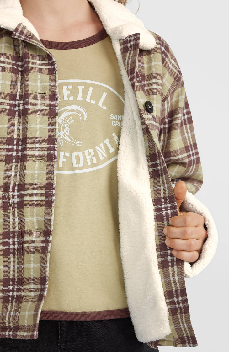 O'Riginals Jacke mit Fleecefutter | Beige Check Flannel