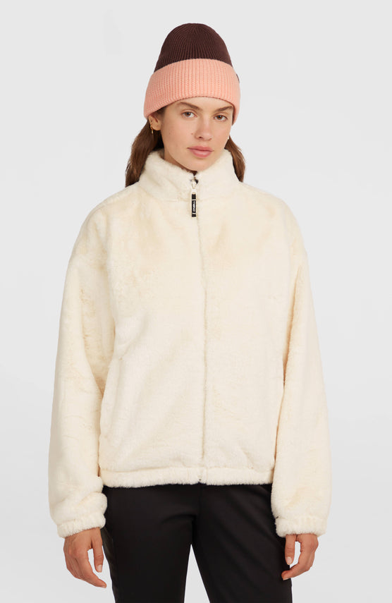 O'Neill Must-Have Faux Fur Jacke mit Reißverschluss | Linen White