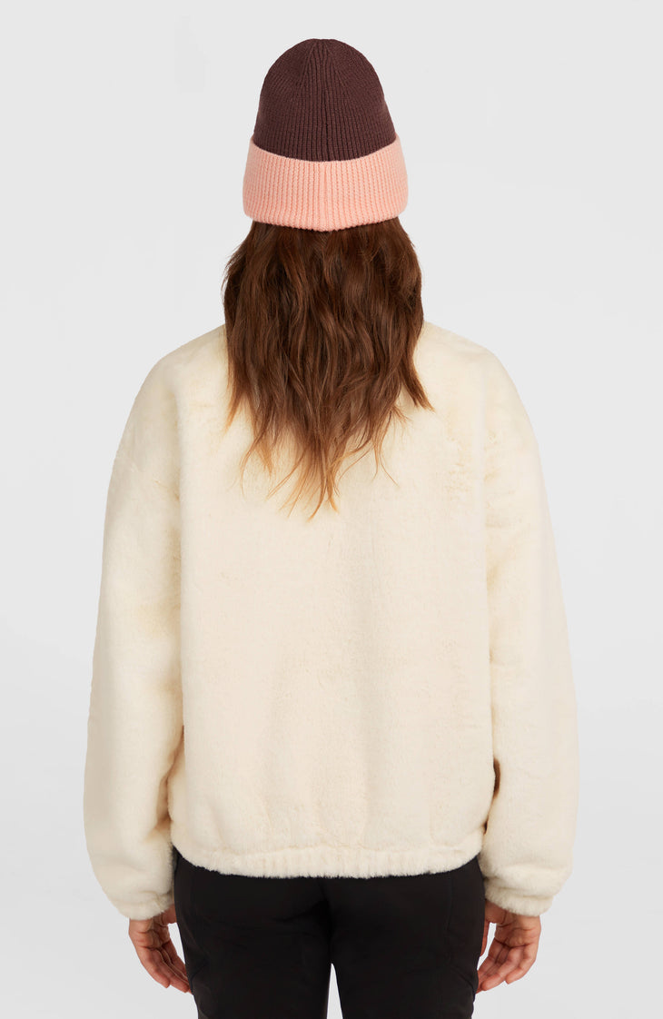 O'Neill Must-Have Faux Fur Jacke mit Reißverschluss | Linen White