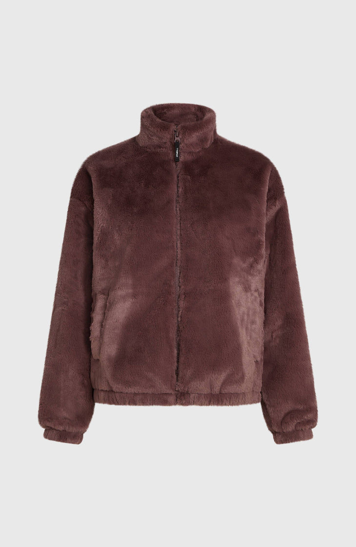 O'Neill Must-Have Faux Fur Jacke mit Reißverschluss | Purple Gray
