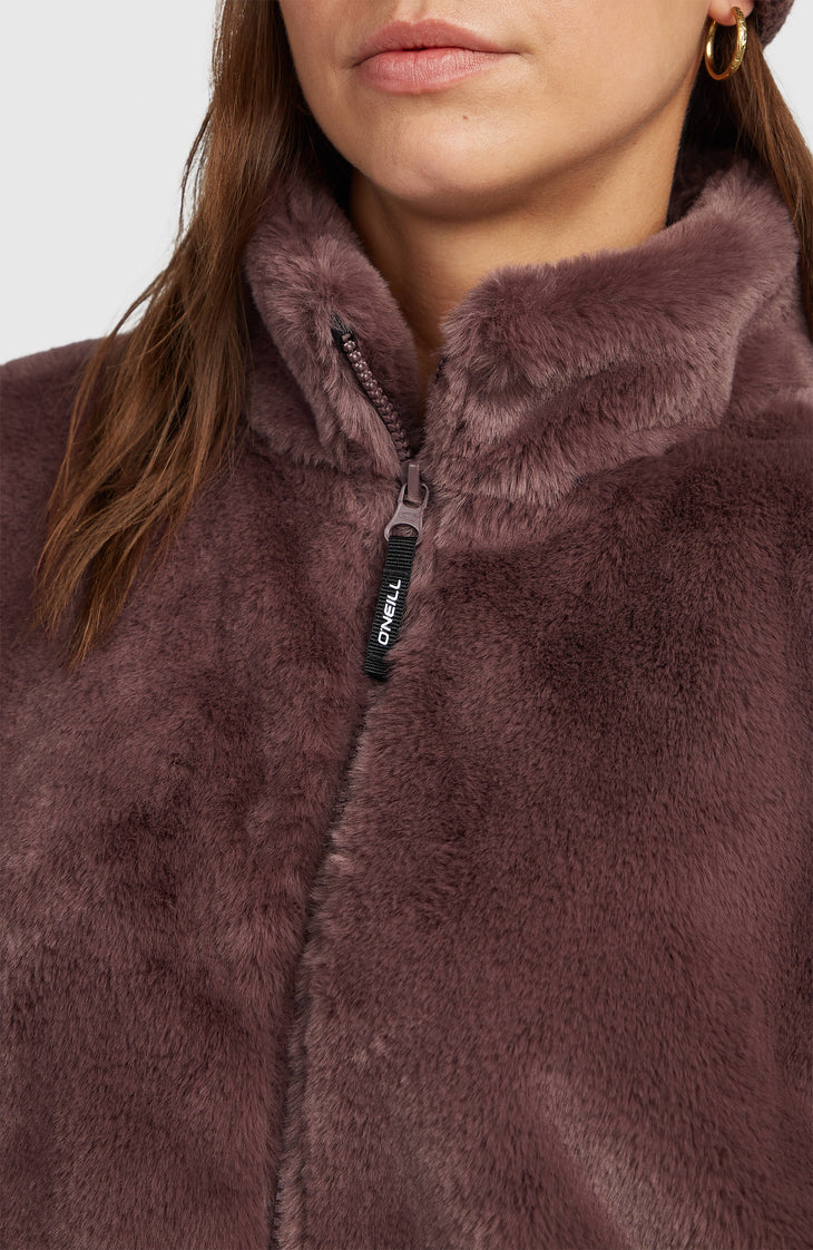 O'Neill Must-Have Faux Fur Jacke mit Reißverschluss | Purple Gray