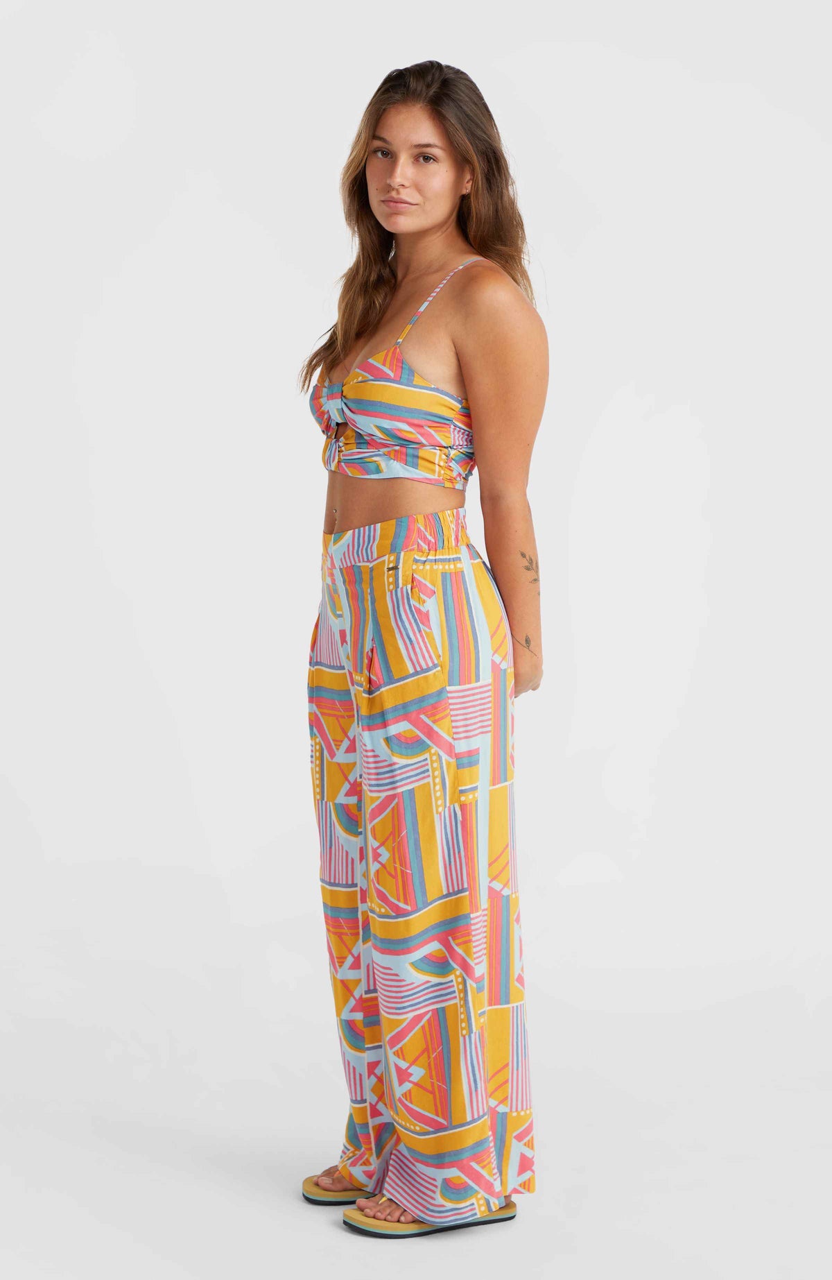 Farrah Women of the Wave Woven Hose | Yellow Art Geo