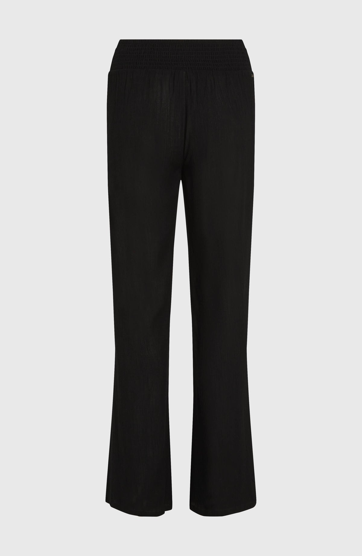 Johnny Smocked Waist Hose für Damen, schwarz, flach liegend von hinten