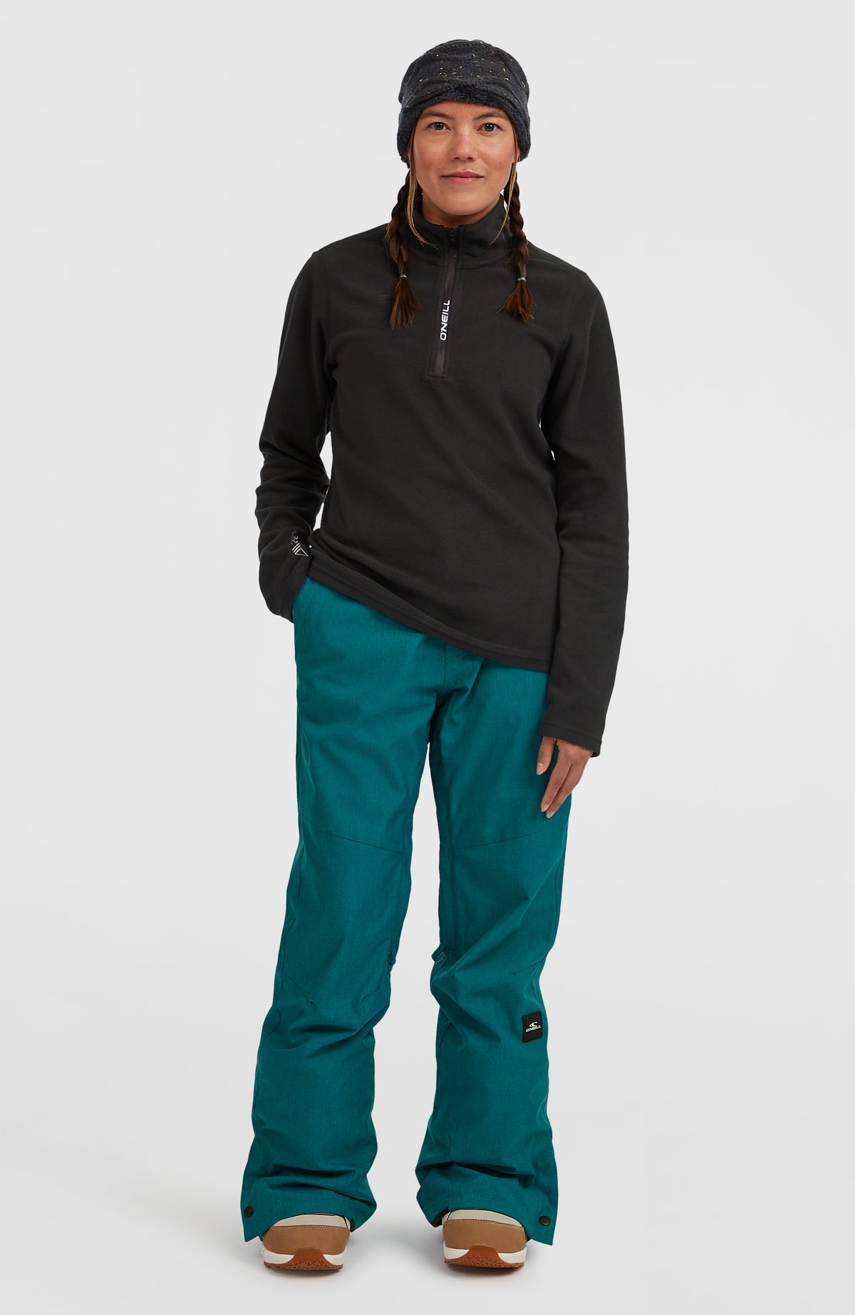 FWC'Cruz Melange Skihose für Damen, blau, getragen am Model in Ganzkörperansicht
