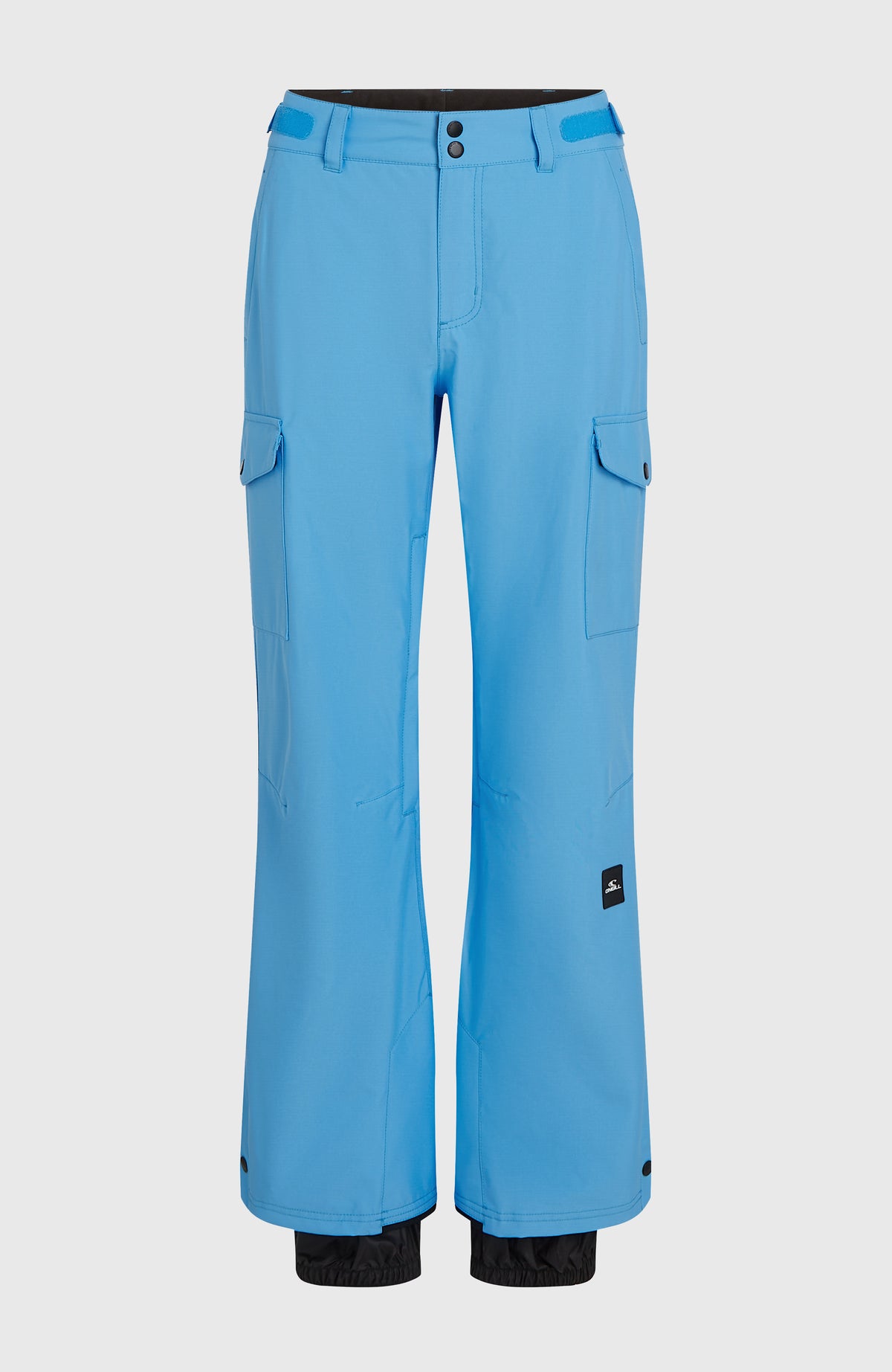 FWC'Cruz Cargo-Skihose für Damen, blau, freigestellt von vorne mit Bund und Taschen