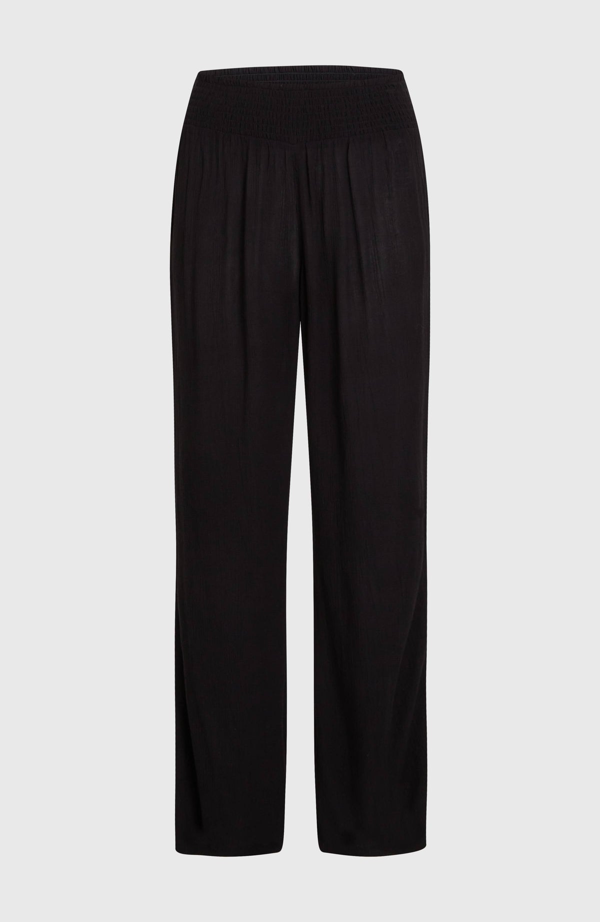 Johnny Hose mit gesmoktem Bund für Damen, schwarz, freigestellt von vorne
