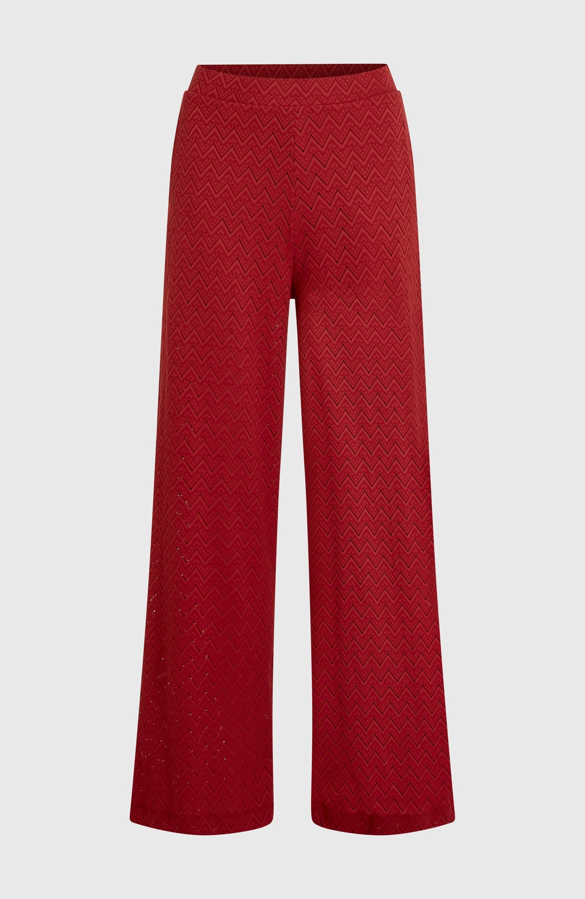 O'Riginals Wide-Leg Hose für Damen, rot, freigestellt von vorne mit weitem Hosenschnitt