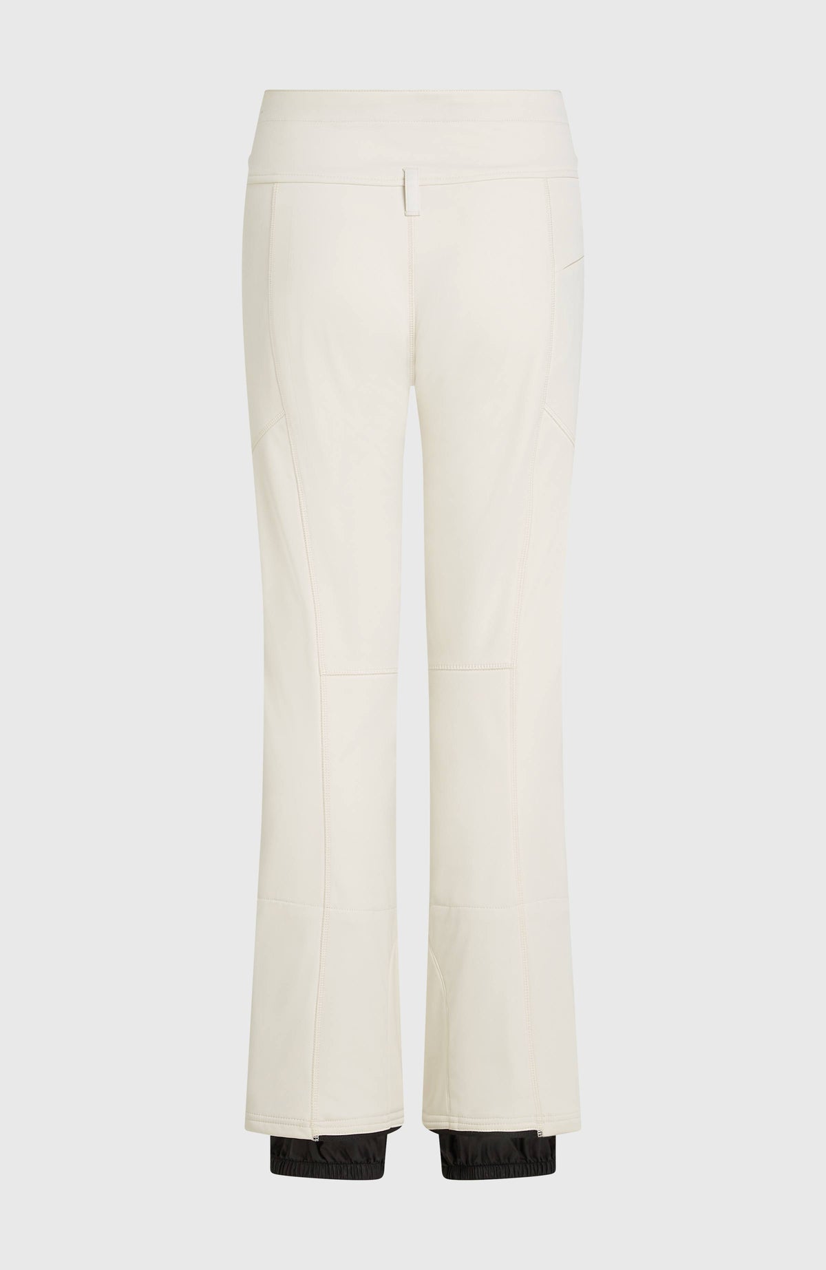 FWC'Cruz Softshell-Skihose für Damen, weiß, freigestellt von hinten mit Ziernähten