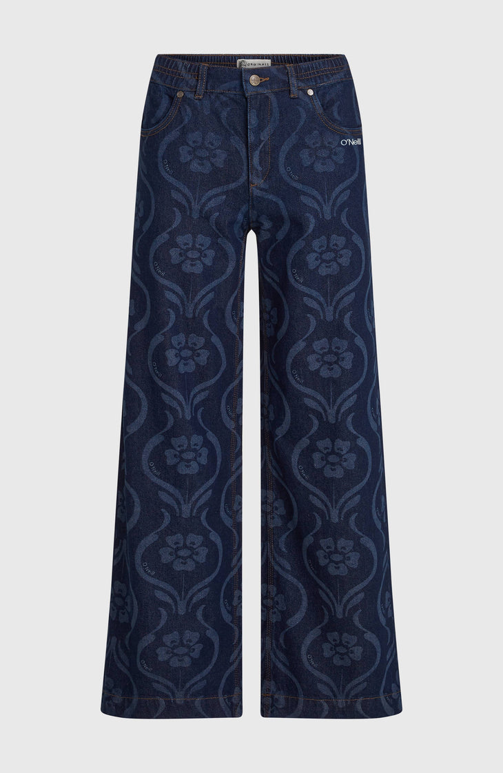 O'Riginals Denim-Hose | Blue Artdeco Floral Jean