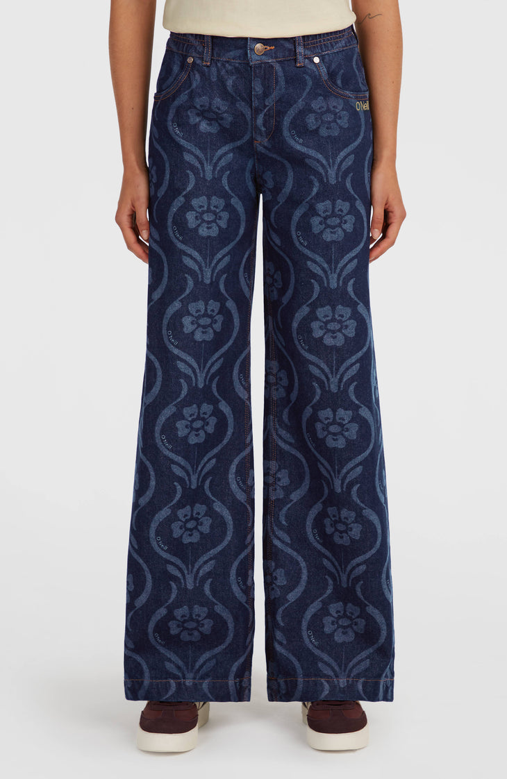 O'Riginals Denim-Hose | Blue Artdeco Floral Jean