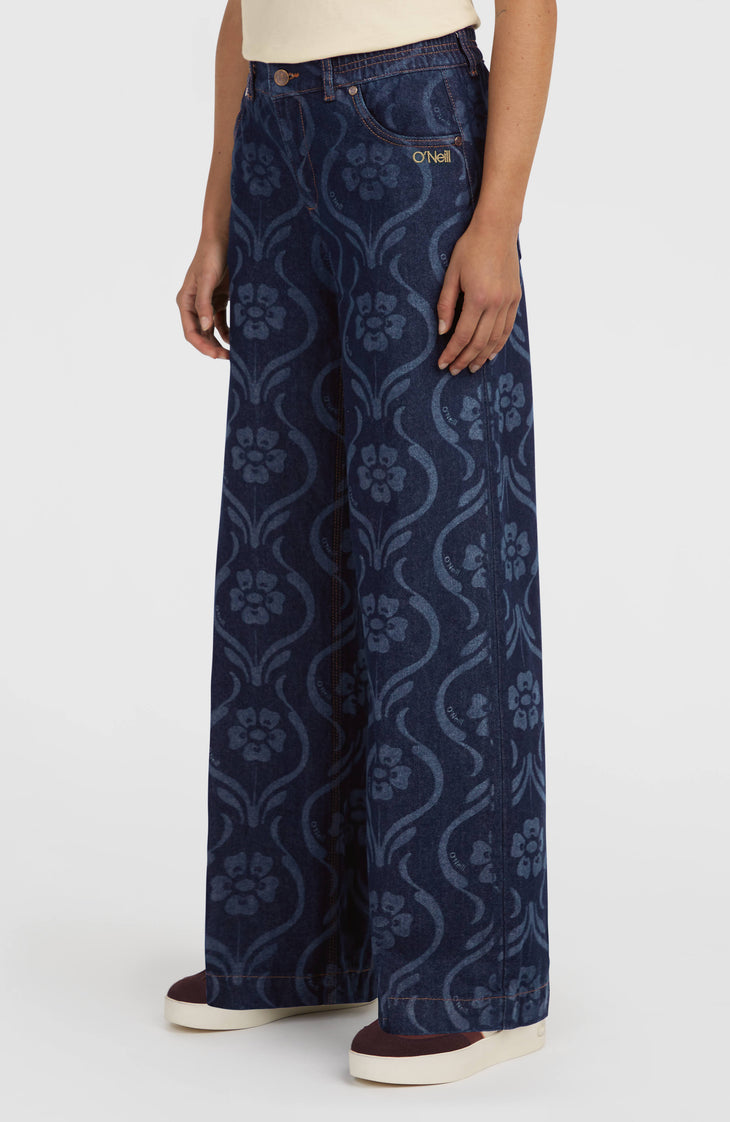 O'Riginals Denim-Hose | Blue Artdeco Floral Jean