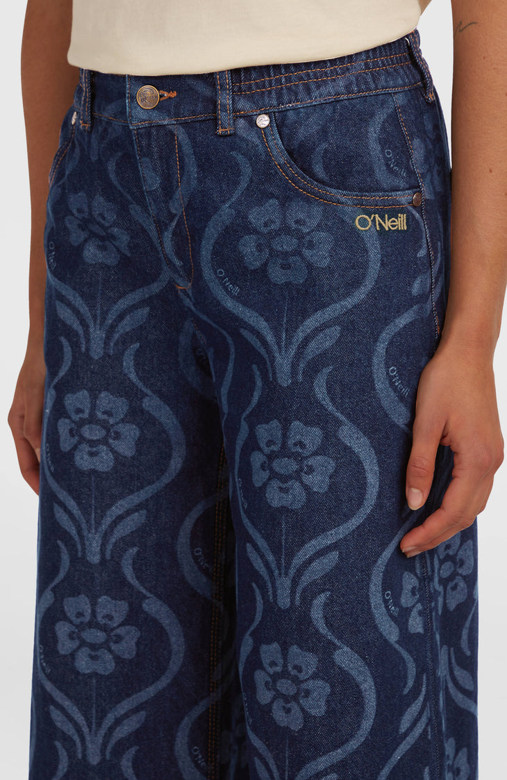 O'Riginals Denim-Hose | Blue Artdeco Floral Jean