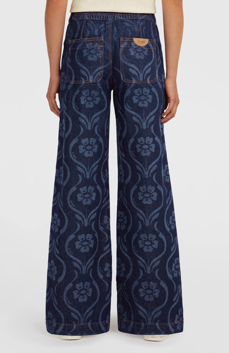 O'Riginals Denim-Hose | Blue Artdeco Floral Jean