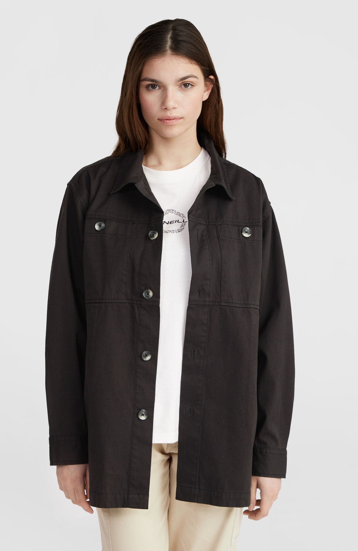 Twill-Overshirt | Black Out