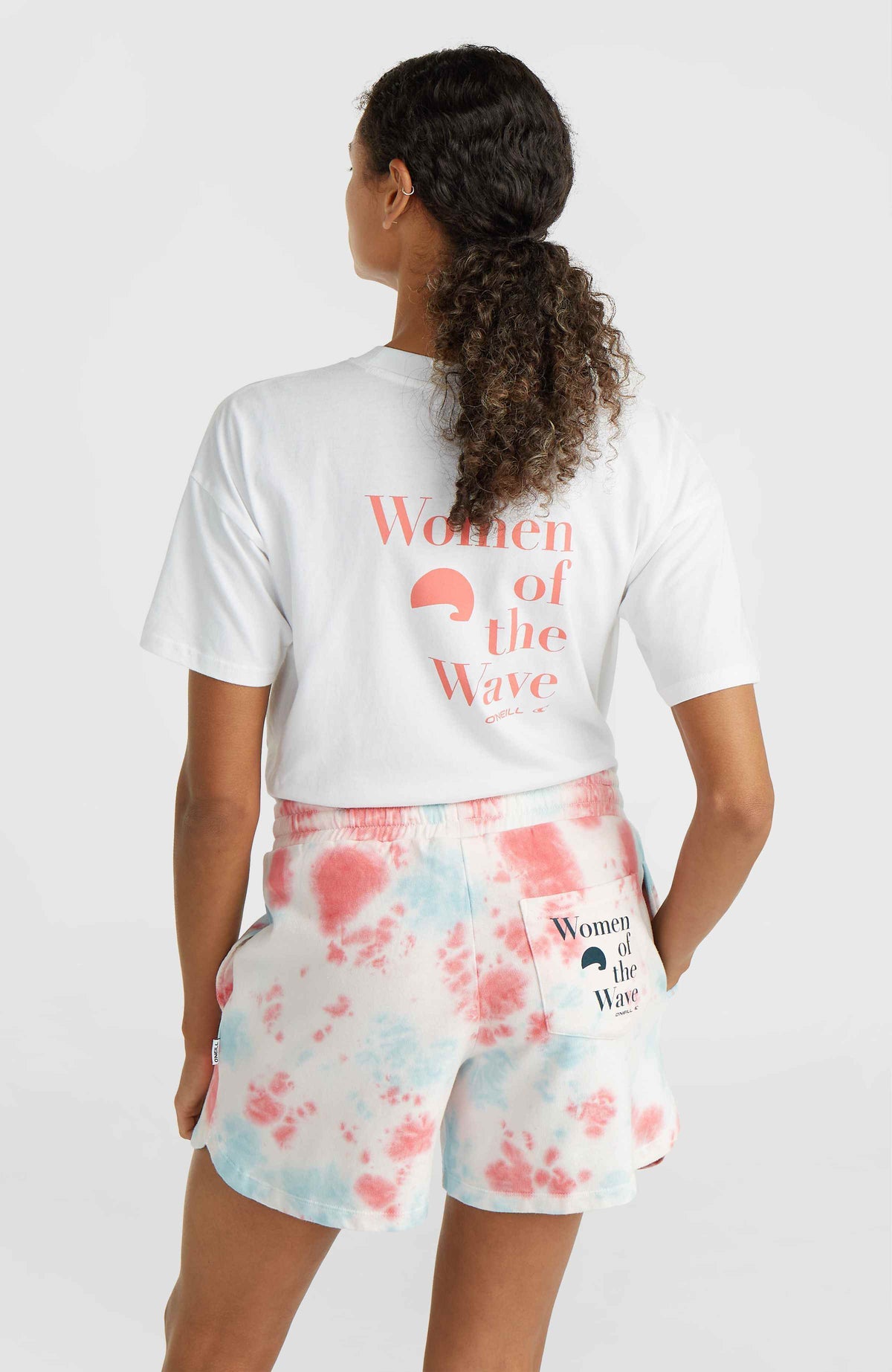 Women of the Wave Sweatshorts | Pink Ice Cube Tie Dye