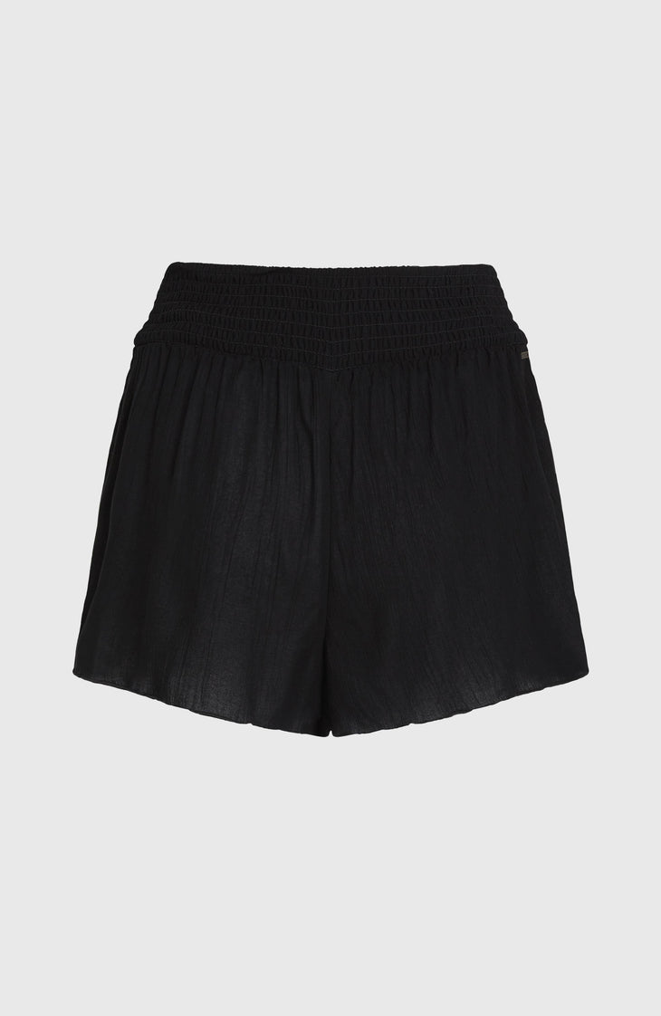 Johnny Smocked Waist Shorts | Black Out