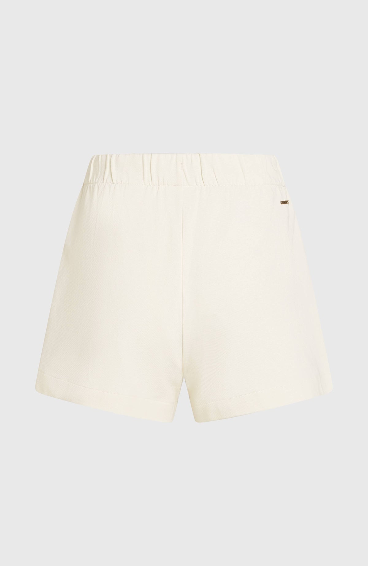Women of the Wave Sweatshorts für Damen, beige, flach liegend von hinten mit elastischem Bund