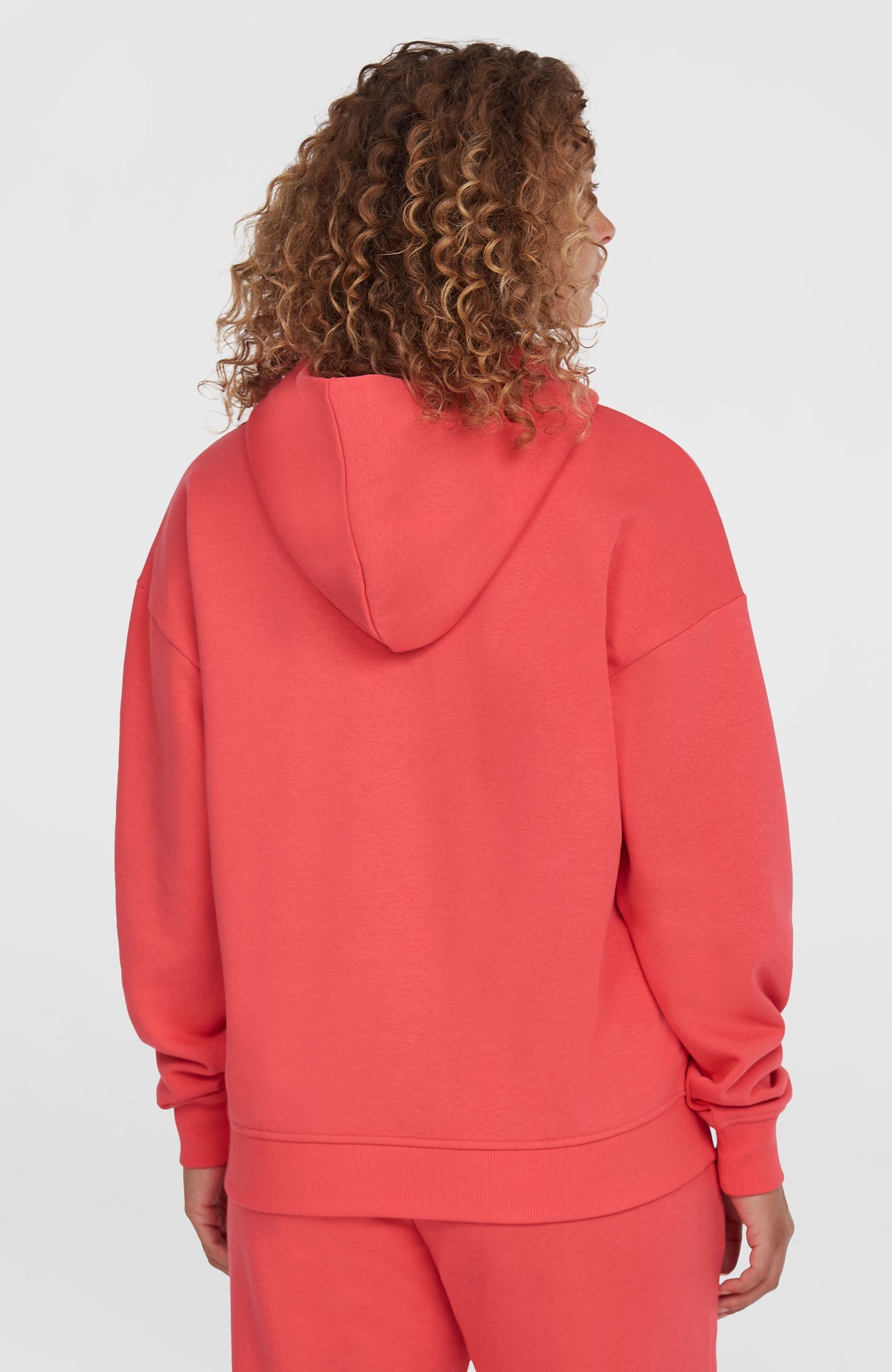 Future Surf Society Hoodie für Damen, pink, Rückansicht mit Kapuze am Model