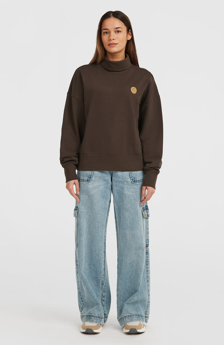 O'Riginals Crew Sweatshirt mit hohem Kragen | Coffee Bean