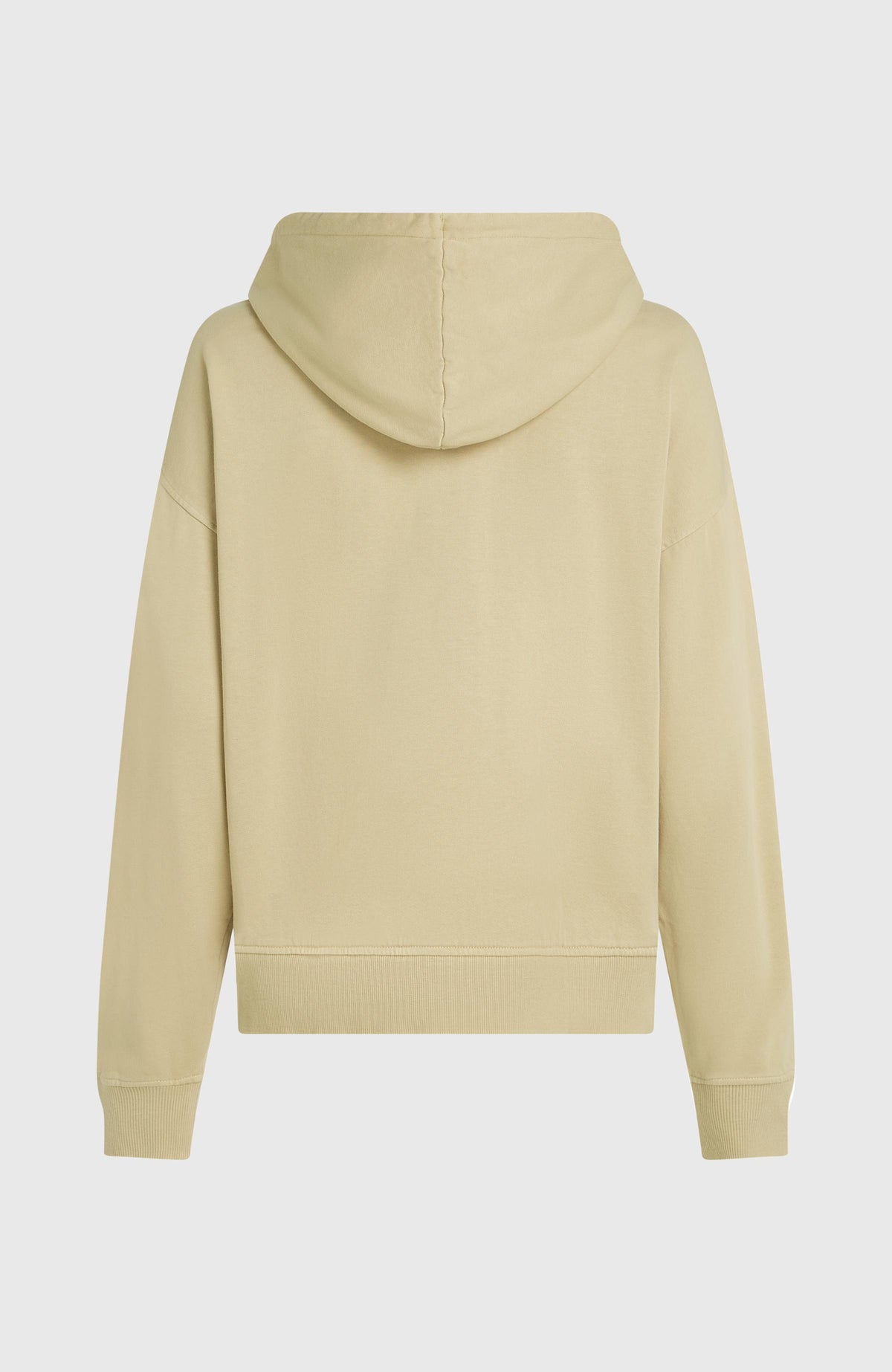 O'Riginals Badge Hoodie für Damen, beige, freigestellt von hinten mit Kapuze