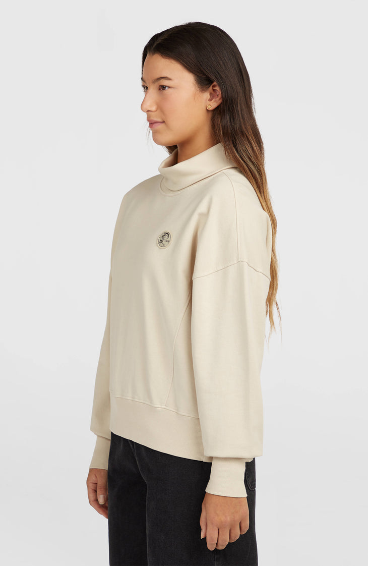 O'Riginals Crew Sweatshirt mit hohem Kragen | Linen White