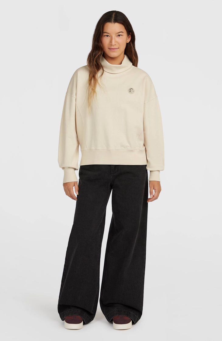 O'Riginals Crew Sweatshirt mit hohem Kragen | Linen White