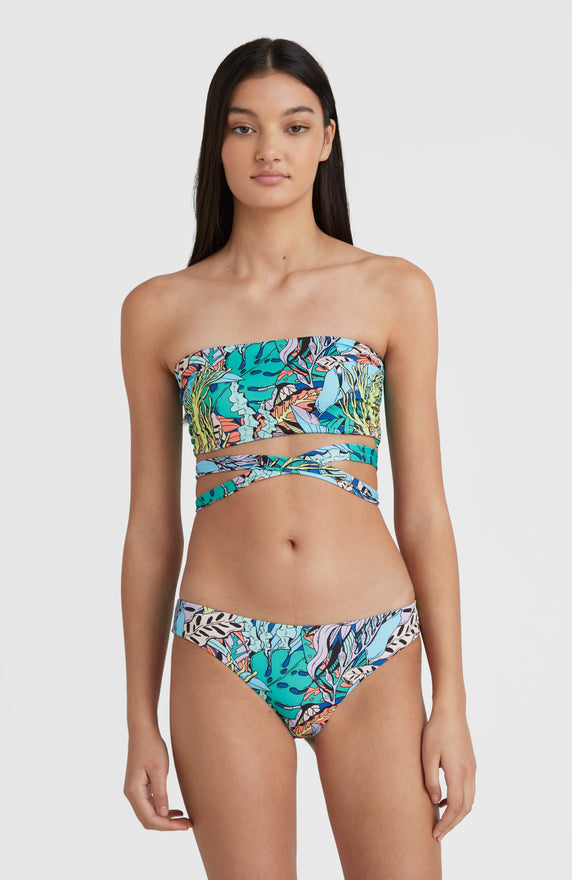 Knot Bandeau Matira Bikini-Set | Yellow Animal Blur Knot Bandeau Matira Bikini-Set | Yellow Animal Blur