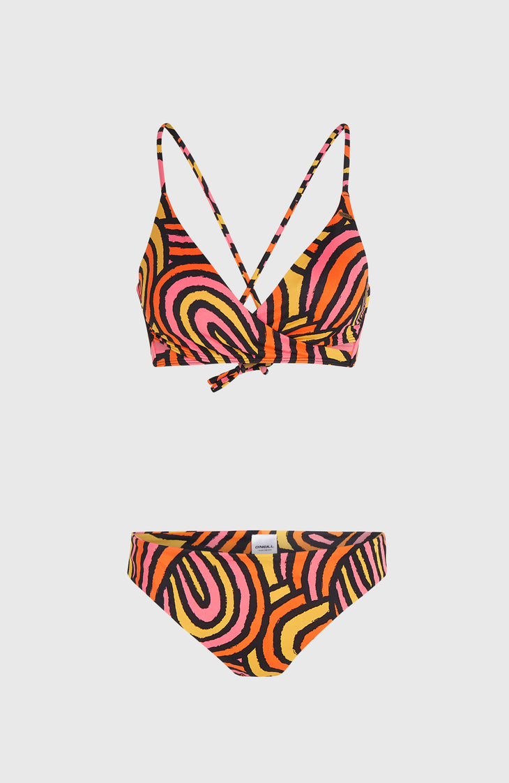 Baay Maoi Bikini-Set | Orange Rainbow Stripe