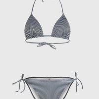 Essentials Capri Bondey Bikini-Set | Black Simple Stripe