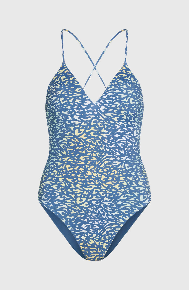 Jaida Badeanzug | Yellow Animal Blur