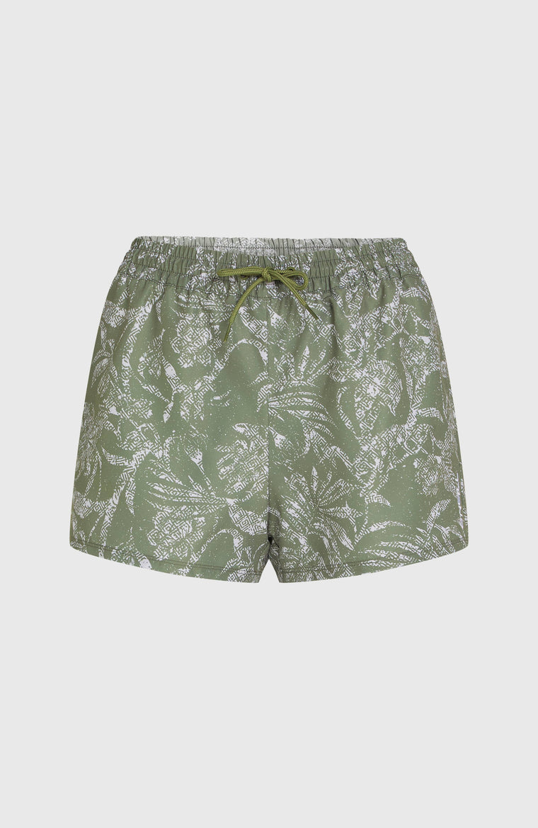 Essentials Print 12'' Badeshorts | Green Textured Jungle Essentials Print 12'' Badeshorts | Green Textured Jungle