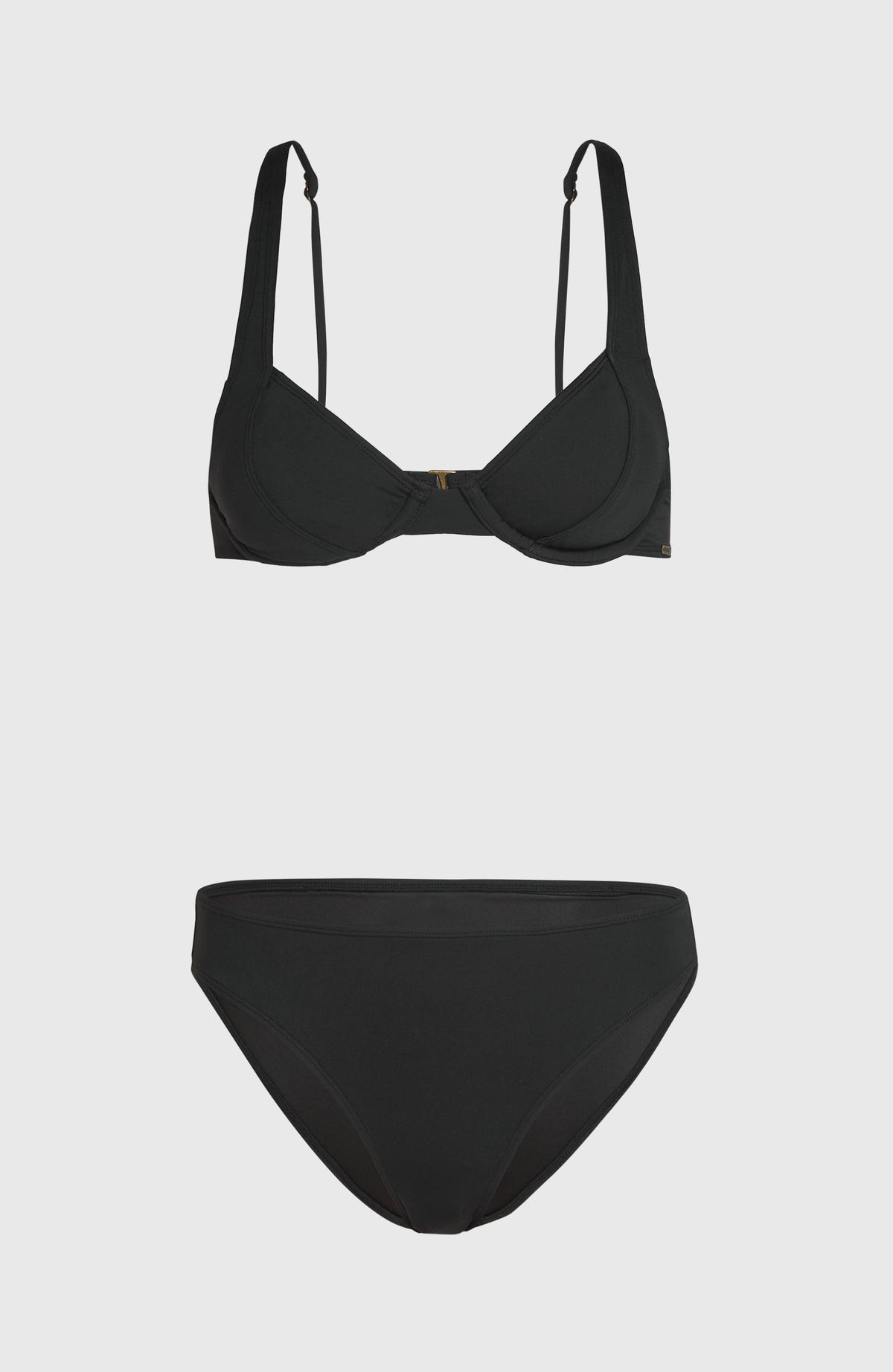 Saltwater Elsie Rita Bikini-Set für Damen, schwarz, freigestellt von vorne