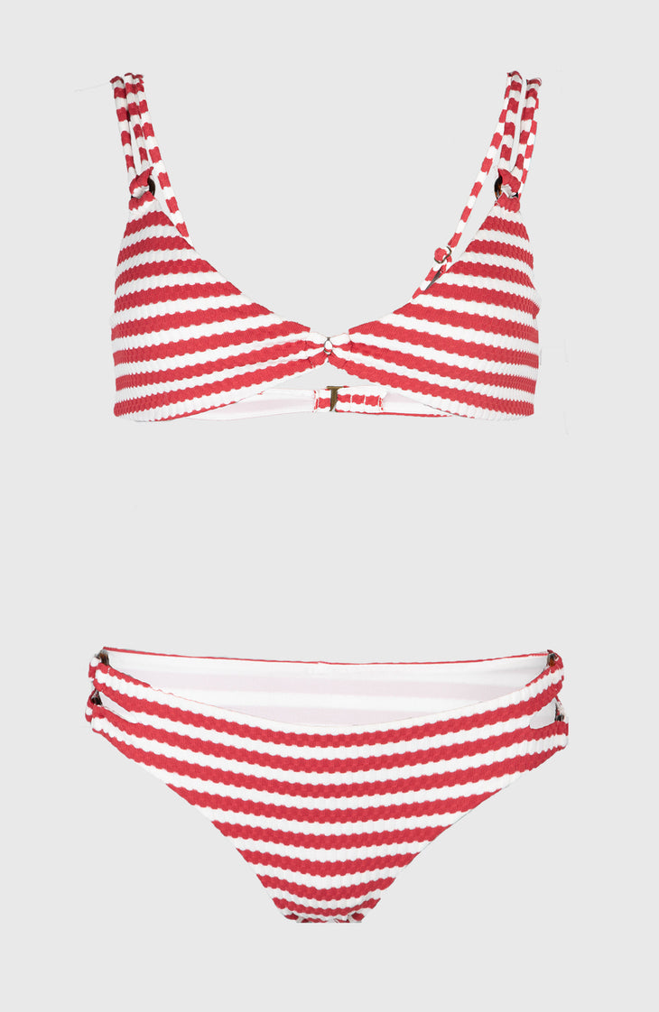 O'Riginals Bikini-Set | White/Red Originals Stripe