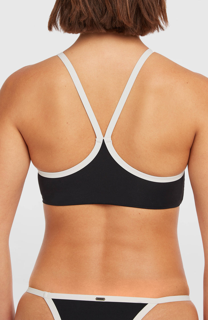 3X Schnelltrocknendes High-Neck Bikini-Set | Black Out