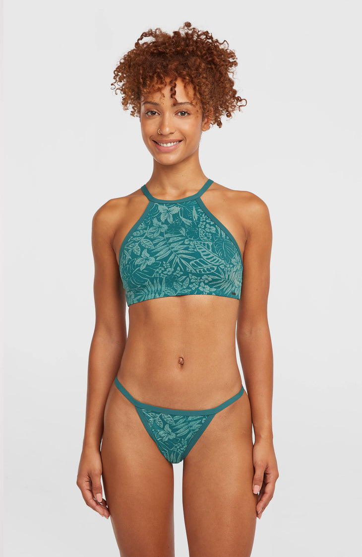High-Neck Bikini-Set | Green Island Sky