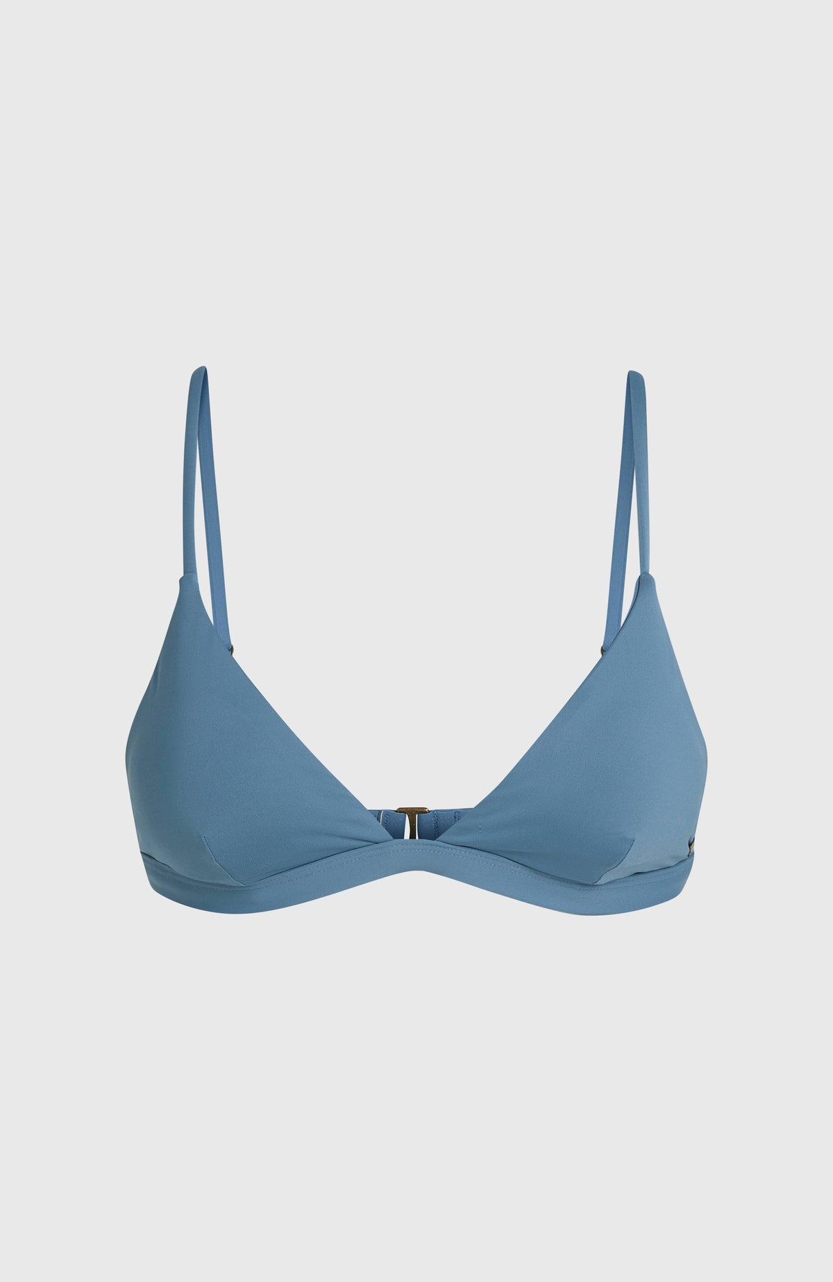 Seaside Tri Bikini-Oberteil für Damen, blau, freigestellt von vorne mit schmalen Trägern