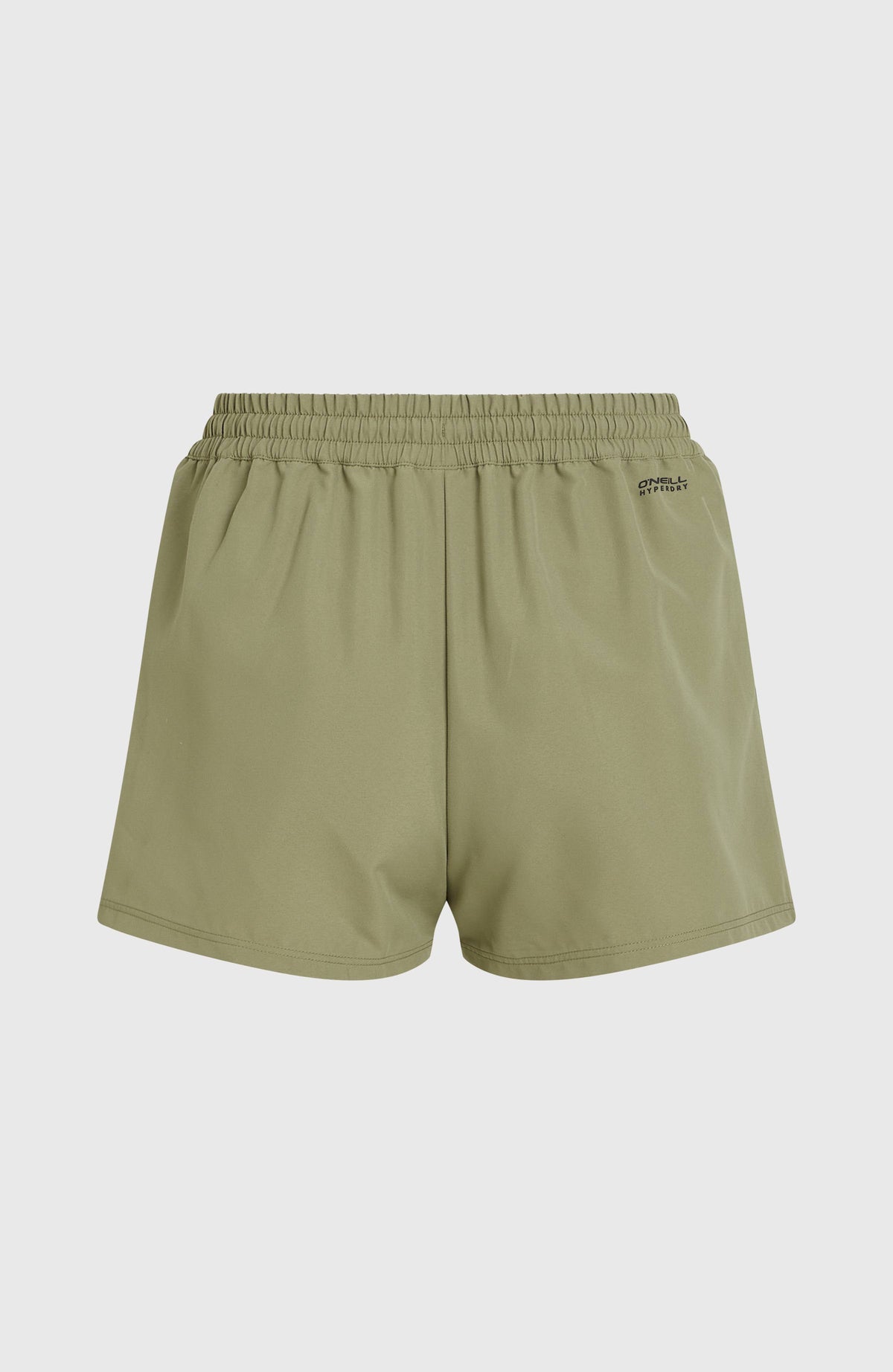 Essentials 12'' Badeshorts für Damen, grün, freigestellt von hinten mit Logo-Print am Bund